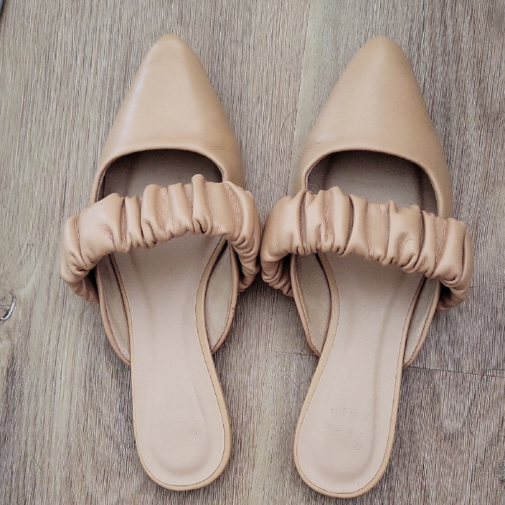 Women's A New Day Tan Slip-On Mules